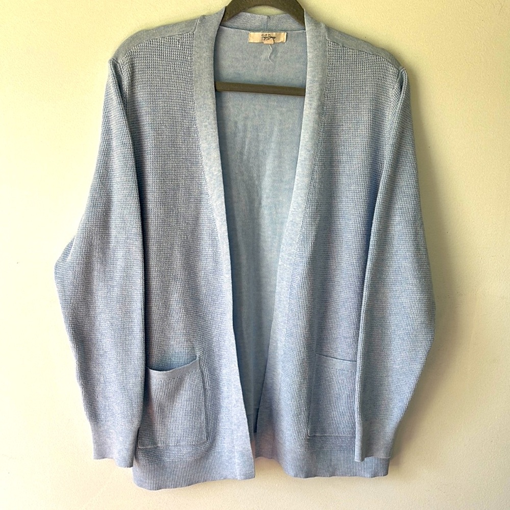 Light Blue Lightweight Cardigan Womens XL